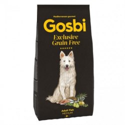 Сухой корм Gosbi GRAIN FREE ADULT FISH MEDIUM беззерновой корм с рыбой для собак всех пород, 12 кг