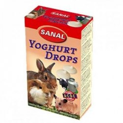 Витаминное лакомство Sanal YOGHURT DROPS со вкусом йогурта для всех грызунов и кроликов 45 г