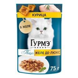 Консерва Гурмэ Perle желе-де-люкс для котов курица 75 г