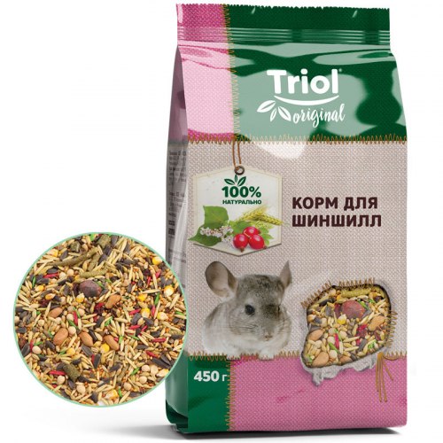 Сухой корм Triol для шиншилл, 450 г