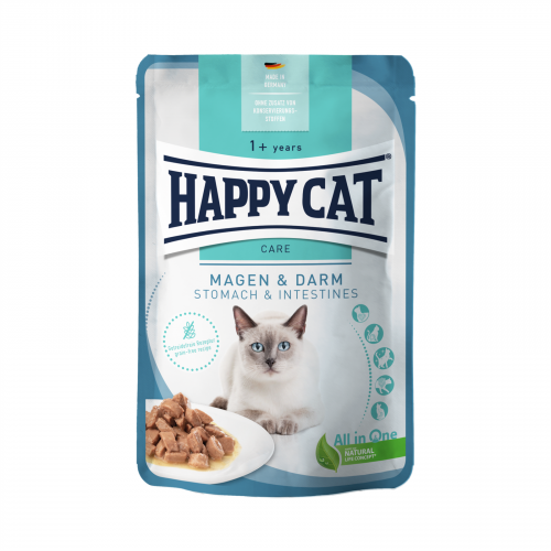 Влажный корм Happy Cat Magen&Darm уход за желудком и кишечником,кусочки в соусе 85 г