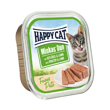 Влажный корм Happy Cat Minka DUO паштет из птицы и ягненка 100 г