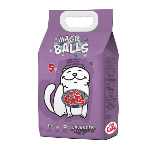 Наполнитель For CATS Magic Balls комкующийся с ароматом лаванды 5л