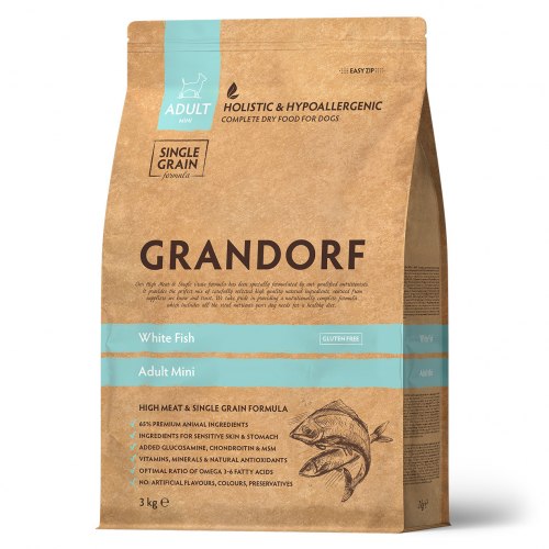 Сухой корм НА РАЗВЕС GRANDORF DOG White Fish MINI (белая рыба для собак мини пород) 1 кг