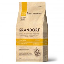 Сухой корм НА РАЗВЕС GRANDORF CAT 4 Meat PROBIOTIC STERILISED (4 мяса с пробиотиками для стерилизованных кошек) 1 кг