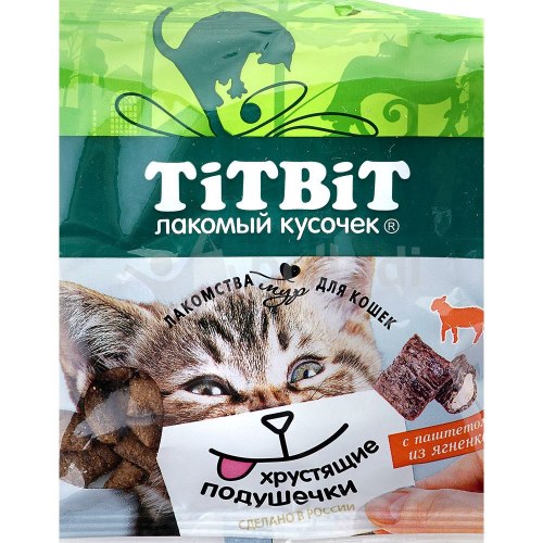Лакомство TiTBiT Хрустящие подушечки с паштетом из ягненка 30 г