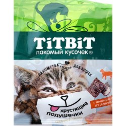 Лакомство TiTBiT Хрустящие подушечки с паштетом из ягненка 30 г