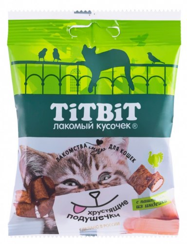 Лакомство TiTBiT Хрустящие подушечки с паштетом из индейки 30 г