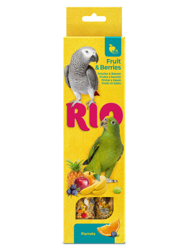 Палочки RIO для крупных попугаев с фруктами и ягодами 2*90 г