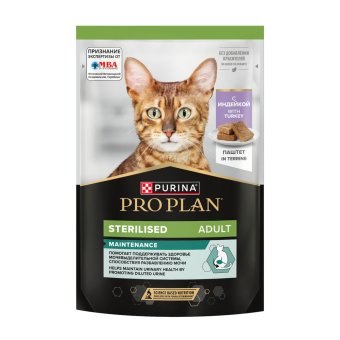 Консерва PURINA Pro Plan Sterilised Паштет с индейкой