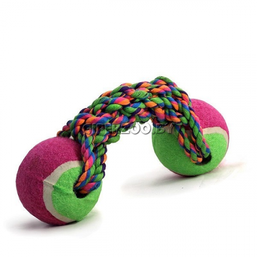 Игрушка Triol "Веревка, 2 мяча" Ø 6,5 х 20 см