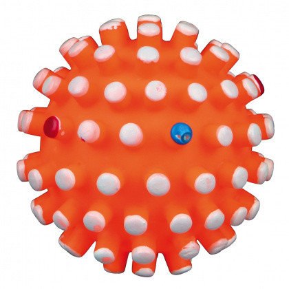 Игрушка TRIXIE шарик-ежик с цветными шипами, со звуком, 6см