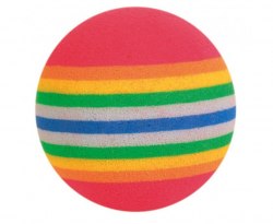 Игрушка TRIXIE каучуковая, мячик радужный, диам. 3,5 см