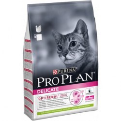 Сухой корм Pro Plan DELICATE для взрослых кошек с чувствительным пищеварением, с ягненком 1,5 кг