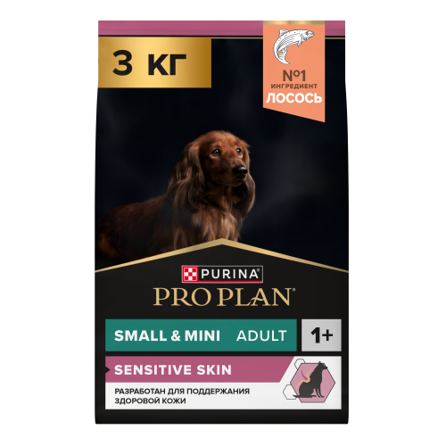 Сухой корм Pro Plan Small & Mini Adult Sensitive Skin (Лосось) - 3 кг