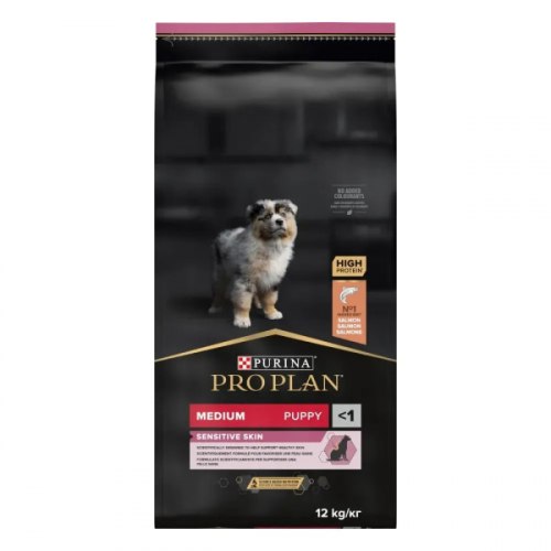 Сухой корм Pro Plan Puppy Medium Sensitive Skin (Лосось) - 12 кг