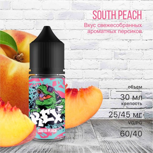 Жидкость REX SALT South Peach 30 мл 45 мг ElMerck
