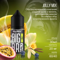 Жидкость BIG BRO SALT Jolly Mix (Дыня ваниль ягоды) 30мл 45мг