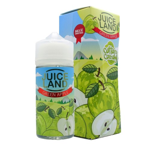 Жидкость JUICELAND Green Apple 100 мл 0 мг Cotton Candy