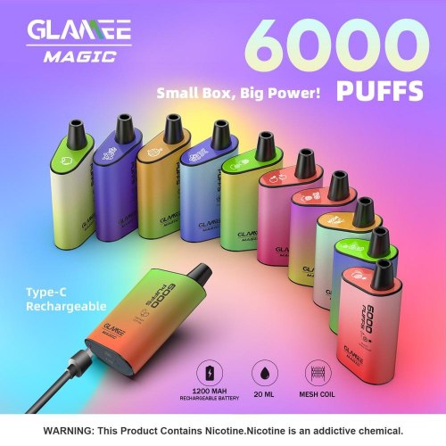 Одноразовый POD Glamee Magic - Rainbow 6000 puffs 5%