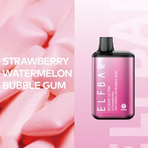 Одноразовый POD Elf Bar BC5000 Ultra Strawberry Watermelon Bubble Gum 5%