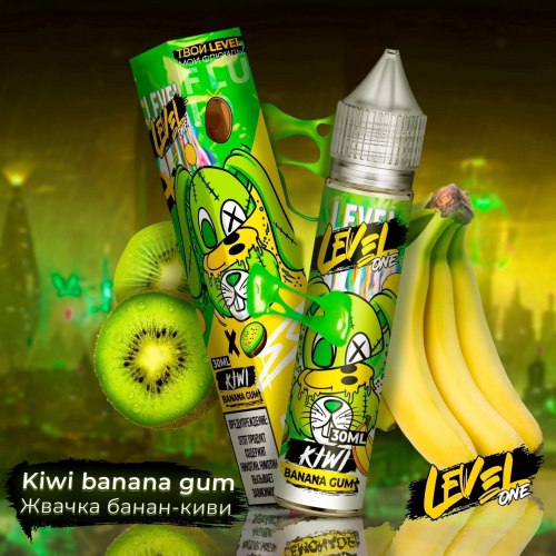 Жидкость Level One SALT Kiwi Banana Gum 30мл 20hard
