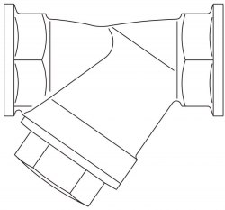 Сетчатый патрон Oventrop Ду20, 3/4"ВР, PN16, бронза, размер ячеек 0.6 мм