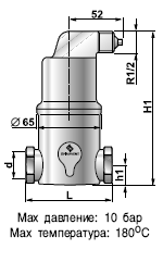Сепаратор микропузырьков Spirovent Air / высокая температура / высокое давление AA075/004 Spirotech