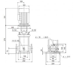 Многоступенчатый насос Grundfos CR 1S-3 A-FGJ-A-E-HQQE