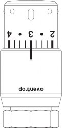 Термостат "Uni SH" Oventrop 7-28 C,0 * 1-5,с жидкостным чувствительным элементом, хромированный