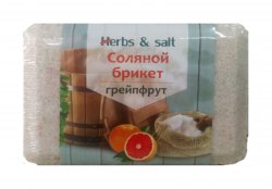 Соляной брикет 1,35кг Salt&Herbs Грейпфрут
