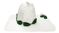 Набор для бани и сауны OBSI Дубок (шапка+коврик)