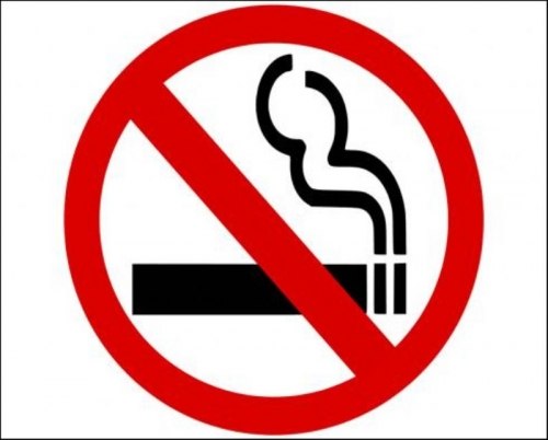 Знак "Запрещается курить" d150мм P01 пленка