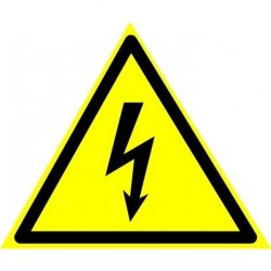 Знак "Опасность поражения электрическим током" 150*150*150мм W08