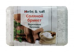 Соляной брикет 1,35кг Salt&Herbs Береза
