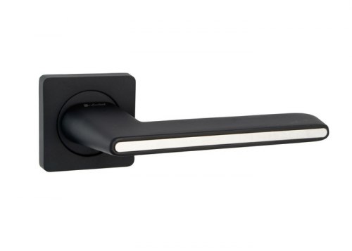 Ручки дверные S-Locked A-180 BL/bl/CP черный никель/хром