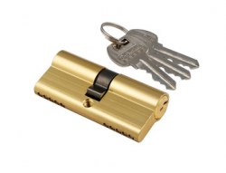 Цилиндровый механизм S-Locked AL-60 PB золото ключ/ключ