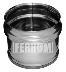 Заглушка внешняя д/трубы (430/0,5 мм) Ф120 (нижняя) FERRUM