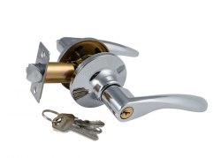 Ручка-защелка дверная S-Locked 3901-01 ЕТ CP с ключом и фиксатором хром