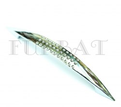 Мебельная ручка FURBAT 2856-128 матовый хром/хром