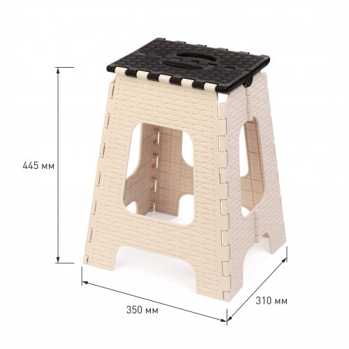 Табурет складной "Плетенка" (большой), бежево-коричневый Альтернатива М7093