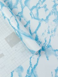 Пленка самоклеящаяся 0,45*8м мрамор бело-голубой Axelfix Y18