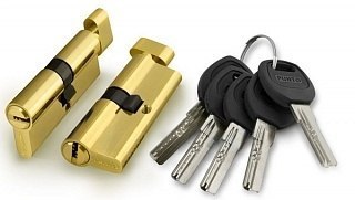 Цилиндровый механизм Lockly ZI00P-60-V-CP 5-перфо. Кл/верт. хром