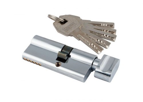 Цилиндровый механизм Z-402-B-80-CP, ключ/вертушка, хром S-Locked 120362