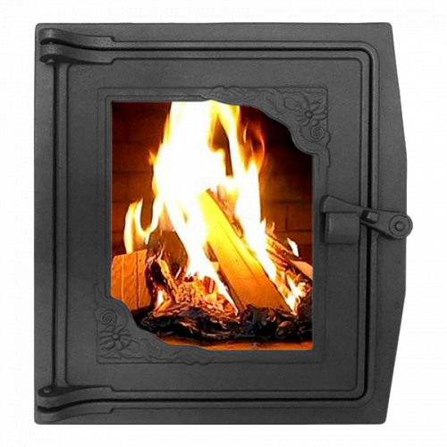 Дверка топочная окрашенная со стеклом Рублит ДТ-4С "Полесье"