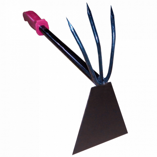 Рыхлитель комбинированный плоский 3-х зубый с металлическим черенком ф3