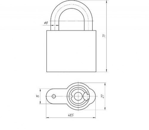 Замок навесной Зенит ВС26 (с 1 секретом)