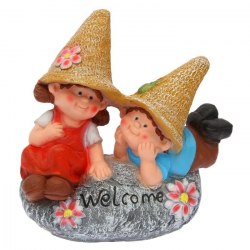 Садовая фигурка из гипса Дети на камне (47*44см)