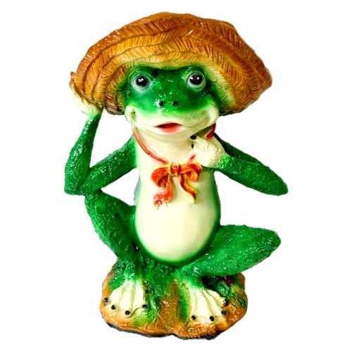 Садовая фигурка из гипса Лягушка в шляпе (380*300мм)