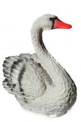 Садовая фигурка из гипса Лебедь средний (380*410мм)